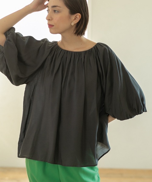 ESMOK バルーントップス ブラック フリーサイズ サテンバルーンスカート（マキシ・ロングスカート） | THE SHOP