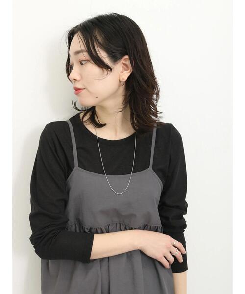 Samansa Mos2 blue（サマンサモスモスブルー）の「ラメリブロンT（Tシャツ/カットソー・レディース・イエロー/シルバーグレー/ブラック・F）」の21枚目の写真