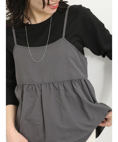 Samansa Mos2 blue（サマンサモスモスブルー）の「ラメリブロンT（Tシャツ/カットソー・レディース・イエロー/シルバーグレー/ブラック・F）」の22枚目の写真