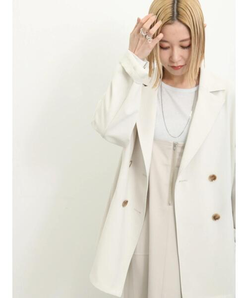 Samansa Mos2 blue（サマンサモスモスブルー）の「ラメリブロンT（Tシャツ/カットソー・レディース・イエロー/シルバーグレー/ブラック・F）」の4枚目の写真