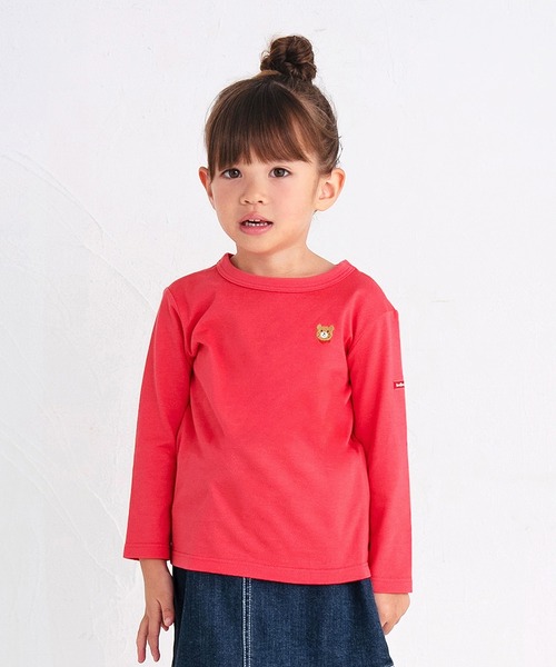 HOT BISCUITS(ホットビスケッツ)の「【Everyday Series】ワンポイント 長袖Tシャツ(Tシャツ/カットソー・キッズ・オレンジ/アイボリー/グレー/ネイビー/コーラルピンク/マルチ/ライトイエロー/グレイッシュブルー/ピンク系その他/ホワイト×ブルー・80cm/90cm/70cm/110cm/100cm/120cm)」の8枚目の写真