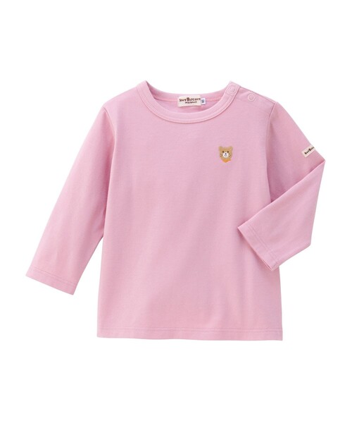 HOT BISCUITS(ホットビスケッツ)の「【Everyday Series】ワンポイント 長袖Tシャツ(Tシャツ/カットソー・キッズ・オレンジ/アイボリー/グレー/ネイビー/コーラルピンク/マルチ/ライトイエロー/グレイッシュブルー/ピンク系その他/ホワイト×ブルー・80cm/90cm/70cm/110cm/100cm/120cm)」の15枚目の写真