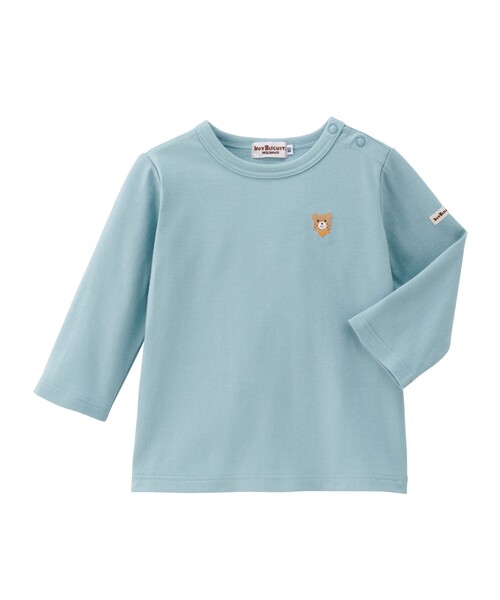 HOT BISCUITS(ホットビスケッツ)の「【Everyday Series】ワンポイント 長袖Tシャツ(Tシャツ/カットソー・キッズ・オレンジ/アイボリー/グレー/ネイビー/コーラルピンク/マルチ/ライトイエロー/グレイッシュブルー/ピンク系その他/ホワイト×ブルー・80cm/90cm/70cm/110cm/100cm/120cm)」の17枚目の写真