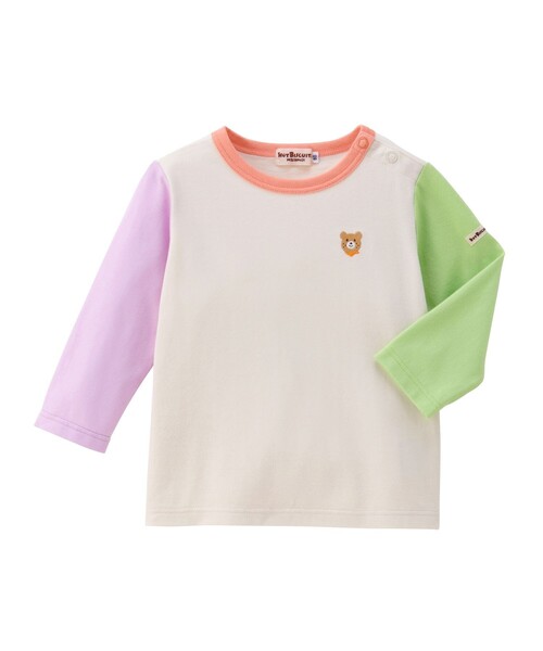 HOT BISCUITS(ホットビスケッツ)の「【Everyday Series】ワンポイント 長袖Tシャツ(Tシャツ/カットソー・キッズ・オレンジ/アイボリー/グレー/ネイビー/コーラルピンク/マルチ/ライトイエロー/グレイッシュブルー/ピンク系その他/ホワイト×ブルー・80cm/90cm/70cm/110cm/100cm/120cm)」の18枚目の写真