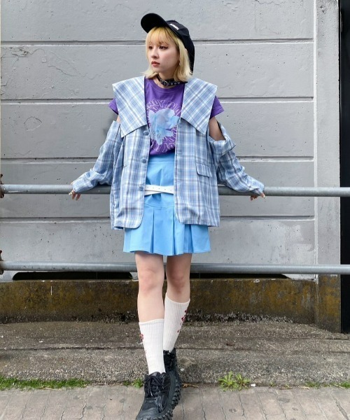 Candy Stripper（キャンディストリッパー）の「CANDY IN A TRANCE Tシャツ（Tシャツ/カットソー・レディース・パープル/オフホワイト/ブラック・1/2/3）」の12枚目の写真