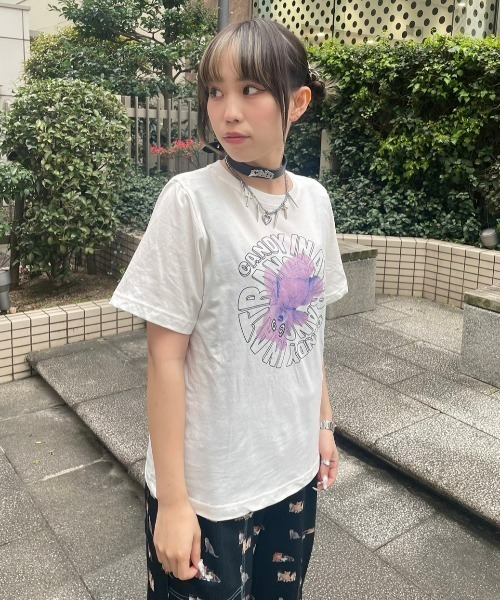 Candy Stripper（キャンディストリッパー）の「CANDY IN A TRANCE Tシャツ（Tシャツ/カットソー・レディース・パープル/オフホワイト/ブラック・1/2/3）」の15枚目の写真