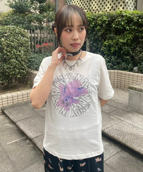 Candy Stripper（キャンディストリッパー）の「CANDY IN A TRANCE Tシャツ（Tシャツ/カットソー・レディース・パープル/オフホワイト/ブラック・1/2/3）」の13枚目の写真