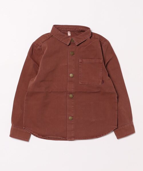 【セール】★Rylee＋Cru★COLLARED LONG SLEEVE SHIRT || MAHOGANY（その他ベビー用品）｜Rylee + Cru（ライリーアンドクルー）