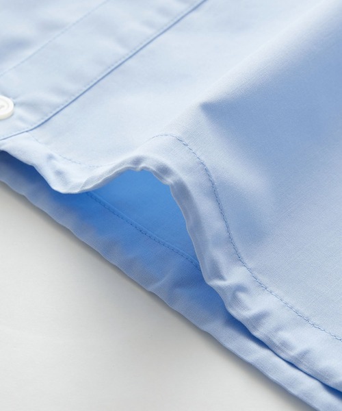 ROPE' PICNIC（ロペピクニック）の「【ご好評につき追加生産】クロップド丈ハーフスリーブシャツ/UVケア（シャツ/ブラウス・レディース・オフホワイト/ブルー/オレンジ/サックスブルー・38）」の8枚目の写真