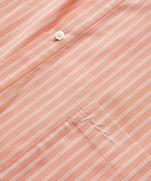 ROPE' PICNIC（ロペピクニック）の「【ご好評につき追加生産】クロップド丈ハーフスリーブシャツ/UVケア（シャツ/ブラウス・レディース・オフホワイト/ブルー/オレンジ/サックスブルー・38）」の7枚目の写真