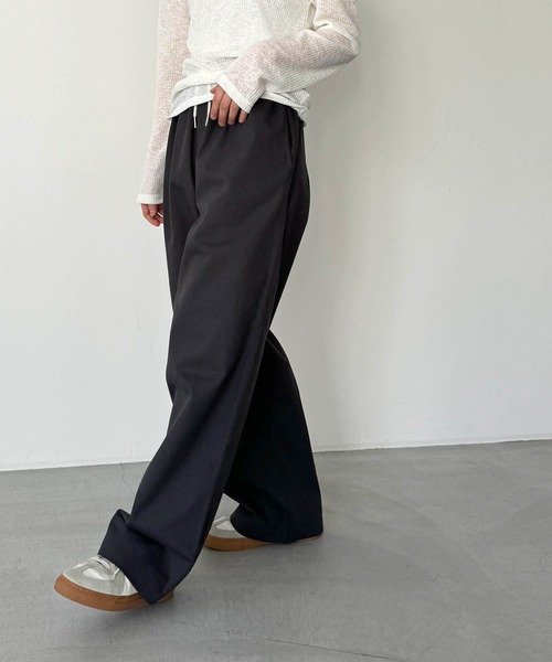 CANAL JEAN（キャナルジーン）の「El mar　NEWコットンイージーパンツ（その他パンツ・レディース・チャコールグレー/アイボリー・ONE SIZE）」の13枚目の写真