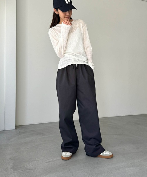 CANAL JEAN（キャナルジーン）の「El mar　NEWコットンイージーパンツ（その他パンツ・レディース・チャコールグレー/アイボリー・ONE SIZE）」の15枚目の写真