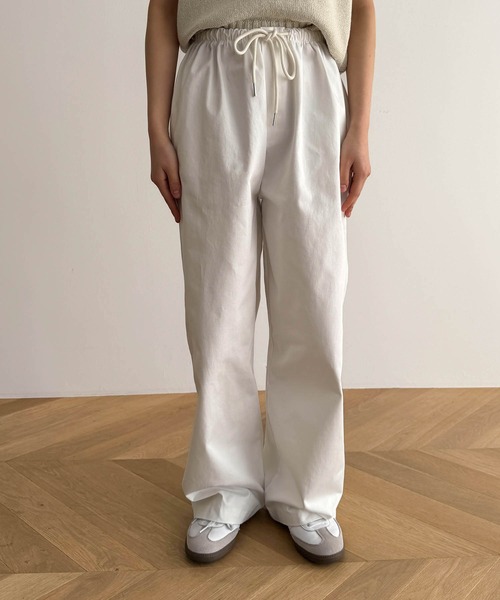 CANAL JEAN（キャナルジーン）の「El mar　NEWコットンイージーパンツ（その他パンツ・レディース・チャコールグレー/アイボリー・ONE SIZE）」の4枚目の写真