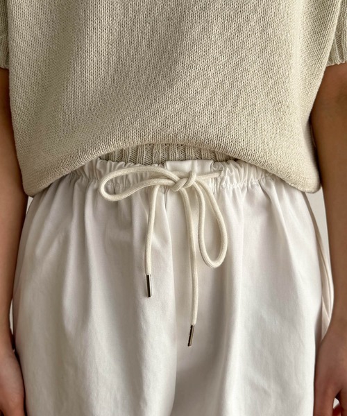 CANAL JEAN（キャナルジーン）の「El mar　NEWコットンイージーパンツ（その他パンツ・レディース・チャコールグレー/アイボリー・ONE SIZE）」の7枚目の写真