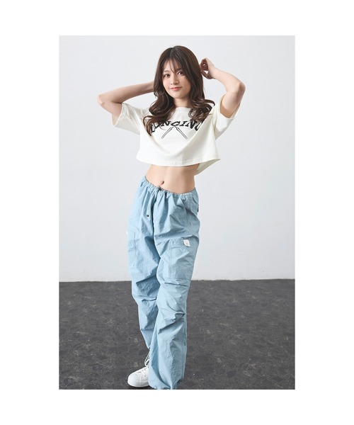 RADIO EVA(ラヂオエヴァ)の「RADIO EVA A204 Longinus Cropped T-Shirt(Tシャツ/カットソー・レディース・オフホワイト/ブラック・FREE)」の5枚目の写真