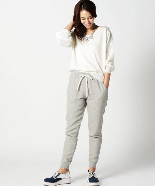 ROSE BUD(ローズバッド)の「LCTB-15202 DRAWSTRING PANTS(その他パンツ・レディース・ミックスグレー/インディゴブルー・ONE SIZE)」の11枚目の写真