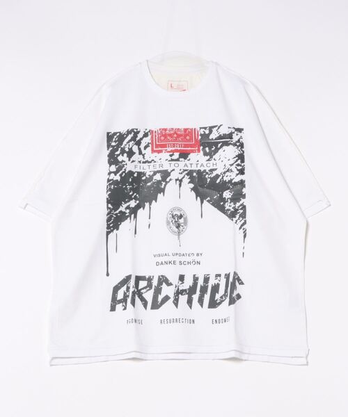 DANKE SCHON（ダンケシェーン）の「DankeSchon/ダンケシェーン/CIGARETTE DOLMAN S/S Tシャツ（Tシャツ/カットソー・メンズ・ホワイト/チャコールグレー・M/L）」の14枚目の写真