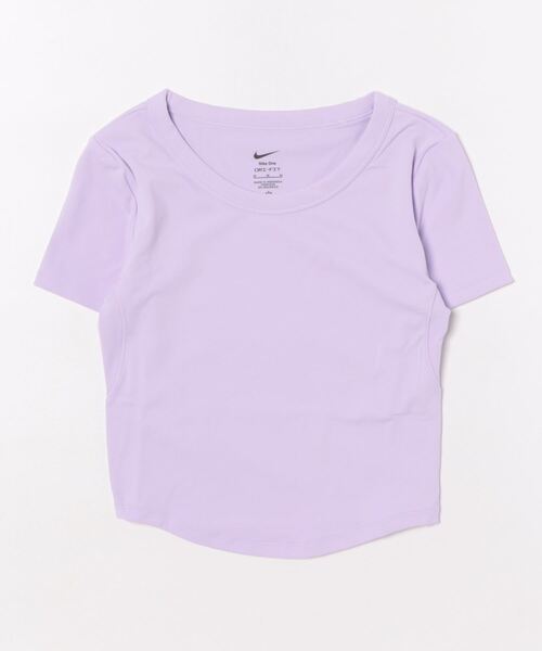 NIKE(ナイキ)の「《NIKEアパレル》WS ワン DF S/S タイト トップ(Tシャツ/カットソー・レディース・ホワイト/ブラック/ライラック/ダークネイビー・M/L/S/XL)」の1枚目の写真