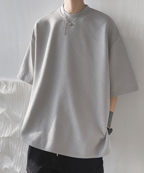 CREARE -LINO-(クレアーレリノ)の「サイドボタンカットソー(Tシャツ/カットソー・メンズ・ブラック/ホワイト/グレー・FREE)」の4枚目の写真