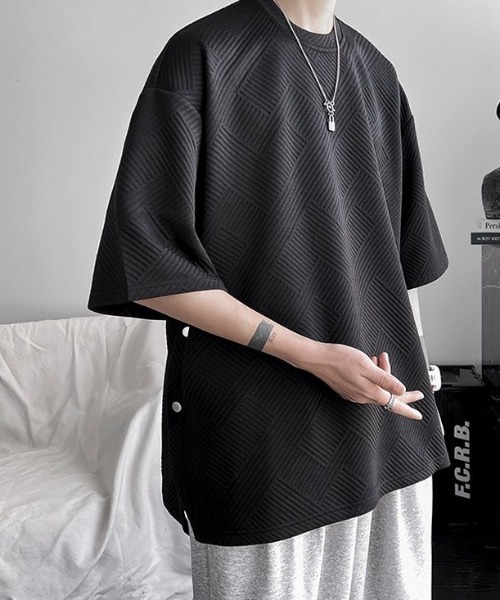 CREARE -LINO-(クレアーレリノ)の「サイドボタンカットソー(Tシャツ/カットソー・メンズ・ブラック/ホワイト/グレー・FREE)」の15枚目の写真