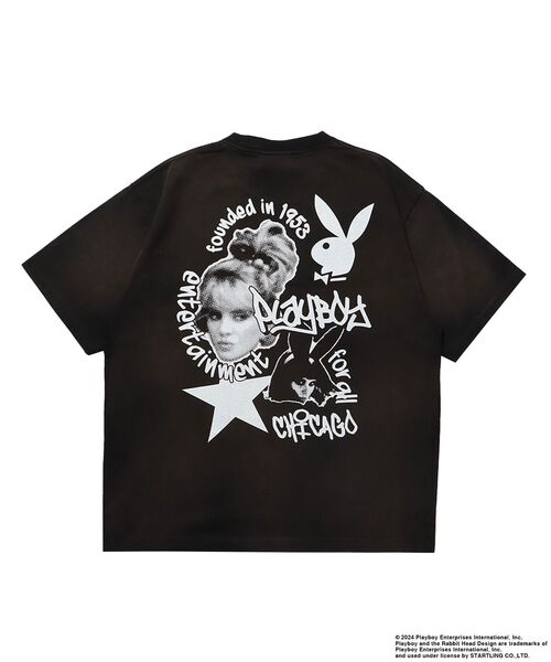 PLAYBOY(プレイボーイ)の「【SEQUENZ(シークエンズ)】PB VINTAGE COLLAGE S/S TEE / PLAYBOY×Sequenz 90s Tシャツ スプレーブリーチ加工 グラフィック コラージュ 半袖(Tシャツ/カットソー・メンズ・ダークブラウン/ブラック/ライトグレー・X-LARGE/MEDIUM/LARGE)」の17枚目の写真