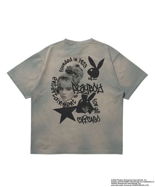 PLAYBOY(プレイボーイ)の「【SEQUENZ(シークエンズ)】PB VINTAGE COLLAGE S/S TEE / PLAYBOY×Sequenz 90s Tシャツ スプレーブリーチ加工 グラフィック コラージュ 半袖(Tシャツ/カットソー・メンズ・ダークブラウン/ブラック/ライトグレー・X-LARGE/MEDIUM/LARGE)」の22枚目の写真