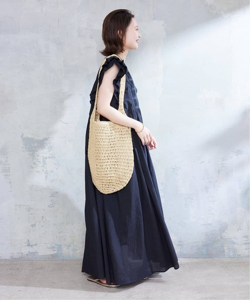 SLOBE IENA（スローブイエナ）の「《追加》ピンタックフリルワンピース（ワンピース・レディース・ブラック/サックスブルー・FREE）」の10枚目の写真