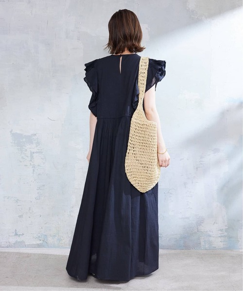 SLOBE IENA（スローブイエナ）の「《追加》ピンタックフリルワンピース（ワンピース・レディース・ブラック/サックスブルー・FREE）」の11枚目の写真