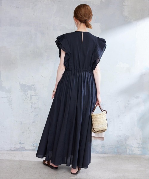 SLOBE IENA（スローブイエナ）の「《追加》ピンタックフリルワンピース（ワンピース・レディース・ブラック/サックスブルー・FREE）」の15枚目の写真
