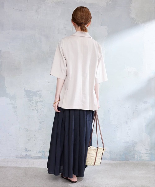 SLOBE IENA（スローブイエナ）の「《追加》ピンタックフリルワンピース（ワンピース・レディース・ブラック/サックスブルー・FREE）」の19枚目の写真