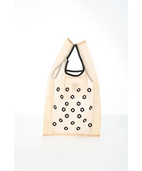 Samansa Mos2(サマンサ モスモス)の「【ポケッタブル】花刺繍シアーマルシェバッグ(ハンドバッグ・レディース・ベージュ/ブラウン・F)」の11枚目の写真