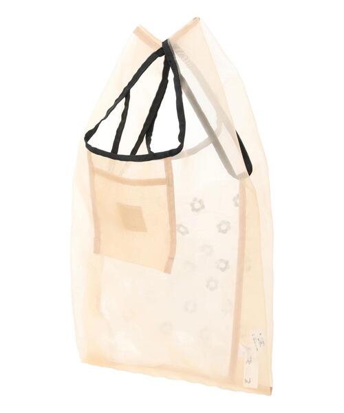 Samansa Mos2(サマンサ モスモス)の「【ポケッタブル】花刺繍シアーマルシェバッグ(ハンドバッグ・レディース・ベージュ/ブラウン・F)」の12枚目の写真