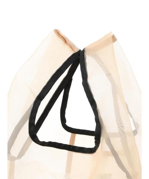 Samansa Mos2(サマンサ モスモス)の「【ポケッタブル】花刺繍シアーマルシェバッグ(ハンドバッグ・レディース・ベージュ/ブラウン・F)」の14枚目の写真