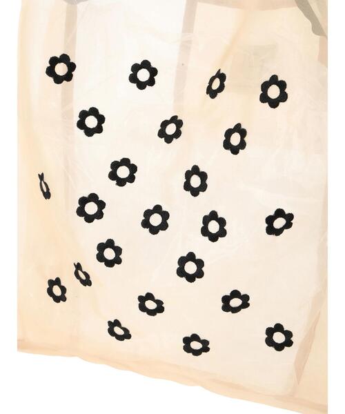 Samansa Mos2(サマンサ モスモス)の「【ポケッタブル】花刺繍シアーマルシェバッグ(ハンドバッグ・レディース・ベージュ/ブラウン・F)」の15枚目の写真