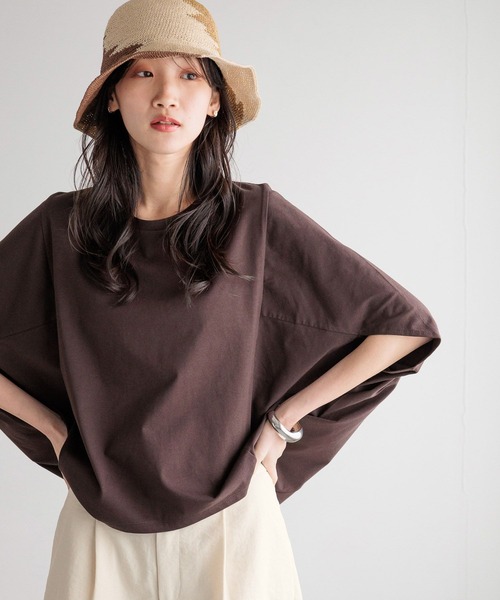 LOWRYS FARM(ローリーズファーム)の「カイテキノウドルマンSS 991855(Tシャツ/カットソー・レディース・ブラウン/ホワイト/ブラック・FREE)」の3枚目の写真