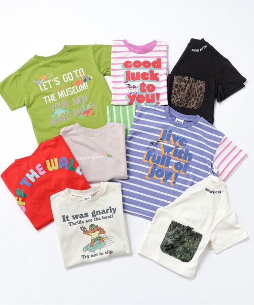BREEZE(ブリーズ)の「【接触冷感】もっとスズシー サーフモチーフTシャツ(Tシャツ/カットソー・キッズ・アイボリー/レッド・90/100/110/120/80/130/140)」の6枚目の写真