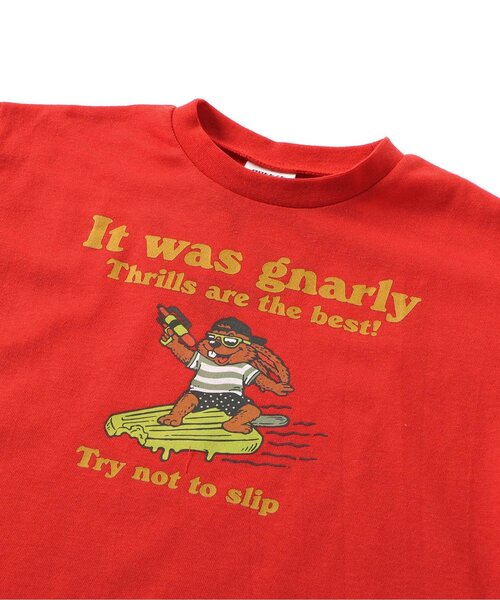BREEZE(ブリーズ)の「【接触冷感】もっとスズシー サーフモチーフTシャツ(Tシャツ/カットソー・キッズ・アイボリー/レッド・90/100/110/120/80/130/140)」の9枚目の写真