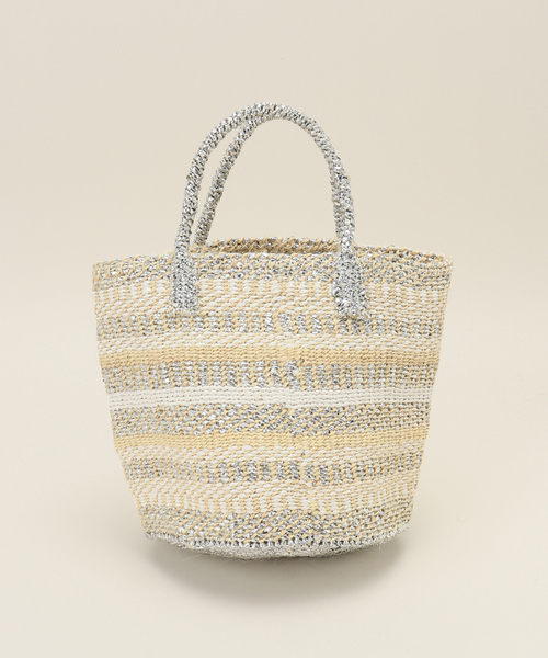 AFRICAN SQUARE/アフリカンスクエア プラスチックサイザルバッグ（かごバッグ）｜B.C STOCK（ベーセーストック）