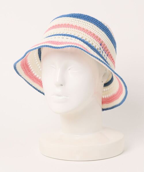 BILLABONG（ビラボン）の「BILLABONG レディース CROCHE STRIPE HAT ハット 【2024年夏モデル】/ビラボン（ハット・レディース・ブルー/ホワイト・FREE）」の2枚目の写真