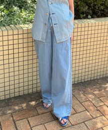 Lee/リー 涼感リラックス イージーワイドペインター デニムパンツ【楽ちんワイドデニム】【イージーパンツ】