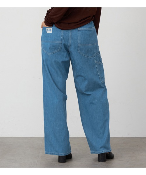 Lee(リー)の「Lee/リー 涼感リラックス イージーワイドペインター デニムパンツ【楽ちんワイドデニム】【イージーパンツ】(デニムパンツ・レディース・ホワイト/ブラック/ベージュ/ライトインディゴブルー/インディゴブルー/ブルー/ライトグリーン・MEDIUM/SMALL)」の8枚目の写真