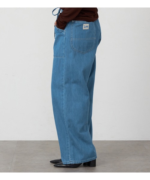 Lee(リー)の「Lee/リー 涼感リラックス イージーワイドペインター デニムパンツ【楽ちんワイドデニム】【イージーパンツ】(デニムパンツ・レディース・ホワイト/ブラック/ベージュ/ライトインディゴブルー/インディゴブルー/ブルー/ライトグリーン・MEDIUM/SMALL)」の14枚目の写真