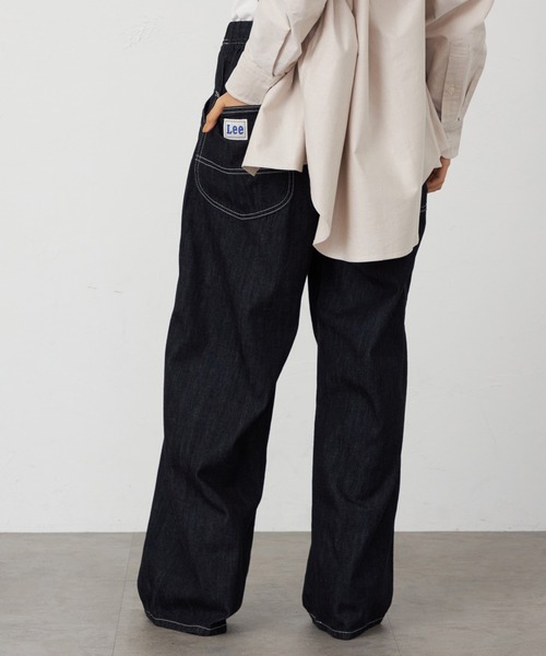 Lee(リー)の「Lee/リー 涼感リラックス イージーワイドペインター デニムパンツ【楽ちんワイドデニム】【イージーパンツ】(デニムパンツ・レディース・ホワイト/ブラック/ベージュ/ライトインディゴブルー/インディゴブルー/ブルー/ライトグリーン・MEDIUM/SMALL)」の21枚目の写真