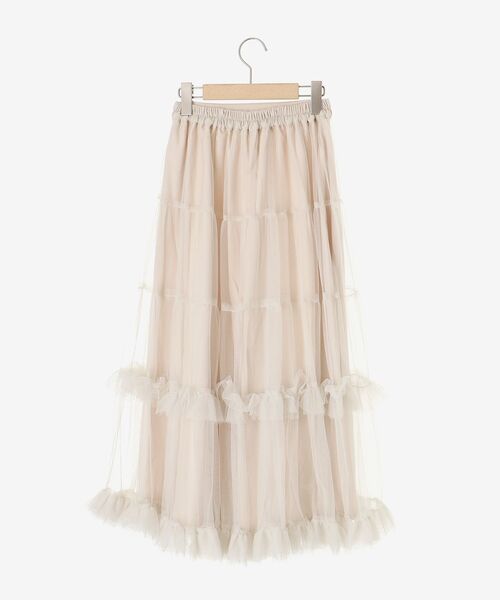 MAJESTIC LEGON（マジェスティックレゴン）の「ロマンティックティアードチュールスカート（スカート・レディース・アイボリー/ブラック・SMALL/MEDIUM）」の22枚目の写真