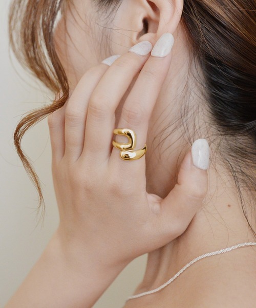 styiro(スタイロ)の「【ぷっくり・トレンド】金アレ対応コーティング パフィメタルリング(リング・レディース・シルバー/ゴールド・FREE)」の14枚目の写真