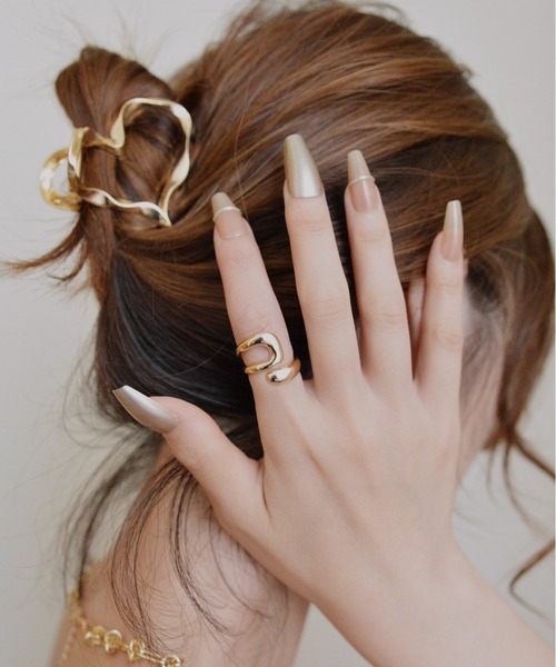 styiro(スタイロ)の「【ぷっくり・トレンド】金アレ対応コーティング パフィメタルリング(リング・レディース・シルバー/ゴールド・FREE)」の13枚目の写真