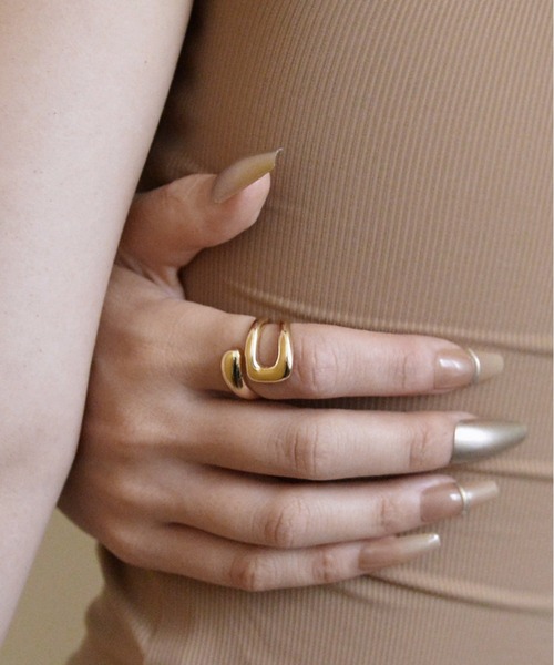 styiro(スタイロ)の「【ぷっくり・トレンド】金アレ対応コーティング パフィメタルリング(リング・レディース・シルバー/ゴールド・FREE)」の15枚目の写真