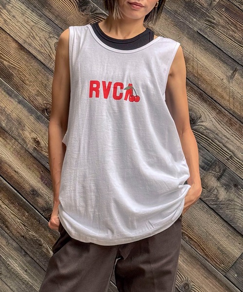 RVCA(ルーカ)の「RVCA メンズ 【LUKE P】 LUKE P TANK タンクトップ 【2024年夏モデル】/ルーカワンポイントロゴタンクトップ(タンクトップ・メンズ・ホワイト/ブラック・MEDIUM/SMALL/X-LARGE/LARGE)」の2枚目の写真