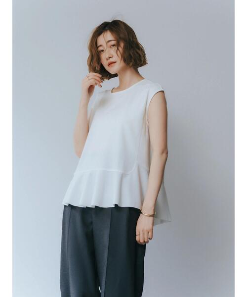 YECCA VECCA（イェッカヴェッカ）の「ペプラムカットソーブラウス（シャツ/ブラウス・レディース・ブラック/オフホワイト・FREE）」の18枚目の写真