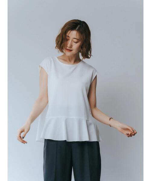 YECCA VECCA（イェッカヴェッカ）の「ペプラムカットソーブラウス（シャツ/ブラウス・レディース・ブラック/オフホワイト・FREE）」の19枚目の写真